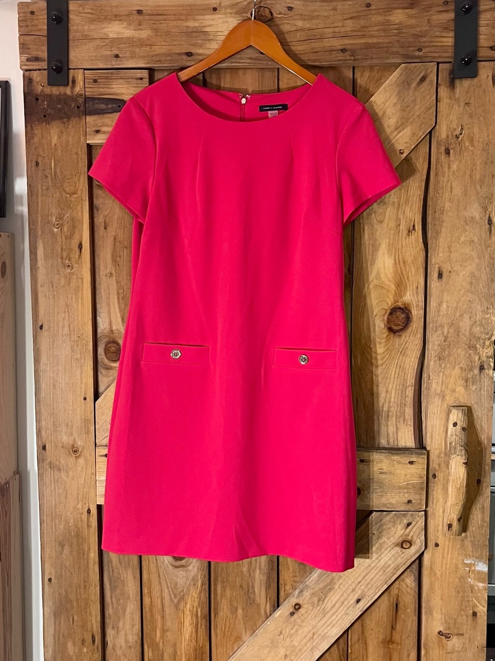 Tommy Hilfiger Hot Pink Short-Sleeve Shift Dress size 12